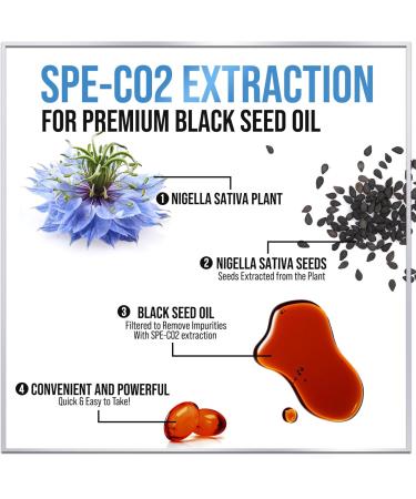 Black Seed Oil Softgels 1000mg - Premium Nigella Sativa Blackseed Pure Natural Black Cumin Seed Oil & Antioxidant for Skin & Immune Support - Non GMO Bottled in USA Supplement - 60 Softgels 60 Count (Pack of 1) - Buy Online on GoSupps.com