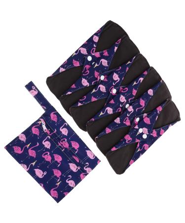 Solustrie 1 set of women's sords Additional cover Addition overnight Pads Suction -able menstruation flags made of fabric always liner pads for women always napkin Miss bamboo coal washable