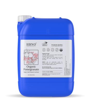 HBNO Organic Pomegranate Oil - 8.8 lbs (4kg) - Ideal for Shampoos Conditioners Lip balms Face wash Lotions and Skin care products.