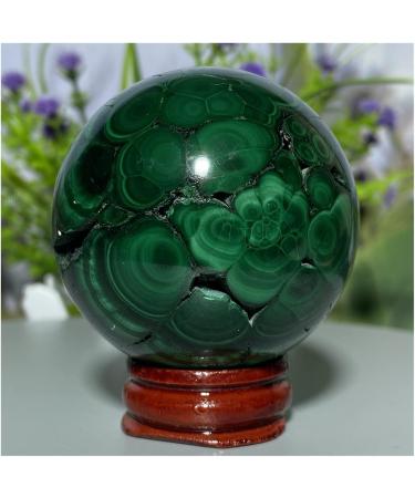 Natural Sphere Green Malachite Crystal Ball Natural Geode Hand Polished Gift Stone Home Decoration 1pc 350-370g - Buy Online on GoSupps.com