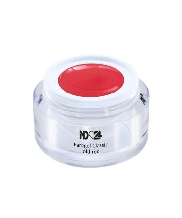 Uv Led Color Gel - Gel Classic Old Red - Red Color - Studio Quality - Made in Germany - 5ml