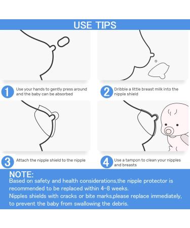 Buy Nursing Shields - Nipple Shield Protection for Sore Nipples | 5-Pack for Comfortable Breastfeeding - Buy Online on GoSupps.com