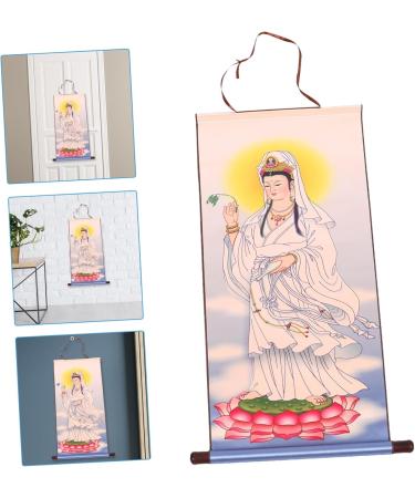 NUOBESTY Decor Altar Painting Scroll Wall Art Wealth Poster Painting Arts Hanging Scroll Household Asia 88.00X42.00X3.00CM As Shown - Buy Online on GoSupps.com