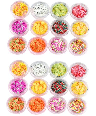 FRCOLOR 2 Sets polymer fruit slices polymer slices nail art fruit slices for nail slice decorations resin beads flatback resin kits mini nail kit DIY Nail Slice gem bead bracelet 3d - Buy Online on GoSupps.com