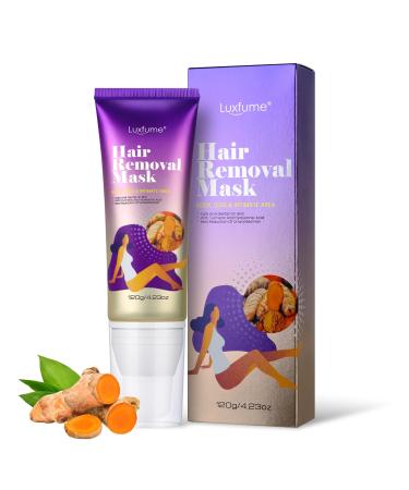 Hair Removal Cream Turmeric Hair Removal Mask Arms Bikini Legs and Underarms Hair Removal Sensitive Hair Removal Cream Mild Formula Effective & Painless Soothing & brightens Skin for Women Men