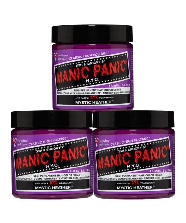 Manic Panic Mystic Heather Classic Creme Vegan Cruethy Free Purple Semi Permanent Hair Dye 3 x 118ml Mystic Heather 118 ml (3 Series) - Buy Online on GoSupps.com
