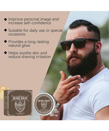  WJnflQN Beard Butter | 50g Beard Balm | Moisturizing Facial Hair Care Daily Routine Frizz Control - Buy Online on GoSupps.com