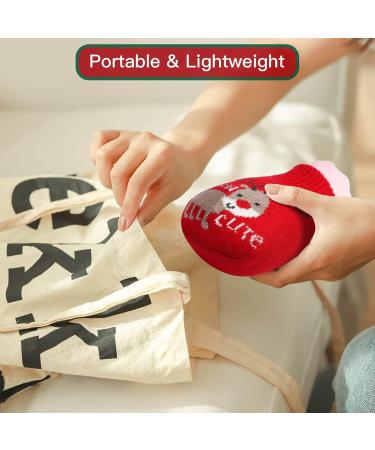 500ml Mini Heat Bottle - Christmas Moose Knitted Cover | Hot Cold Compress for Pain Relief - Hand/Feet Warmer Heated Pad - Buy Online on GoSupps.com