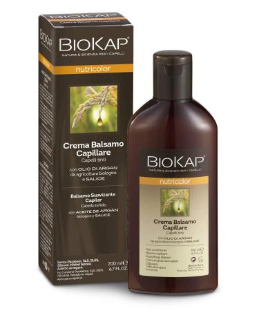 BIOKAP Nutricolor Premium Balsam Conditioner 200ml |For colored hair - vegetable active ingredients - organic argan oil - pasture extract - rosemary - eucalyptus - vegan
