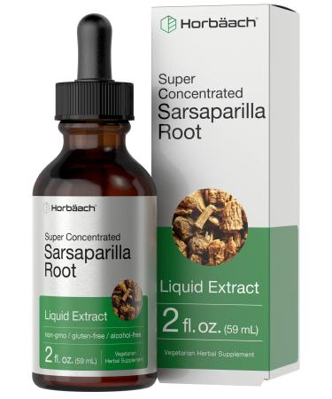 Sarsaparilla Root Liquid Extract | 2 fl oz | Alcohol Free | Vegetarian  Non-GMO & Gluten Free | by Horbaach