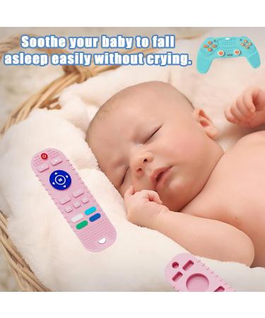 2-Pack Silicone Baby Teething Toys - TV Remote & Game Console Shapes | Soft Chew Sensory Toys for Babies 3-18 Months (BPA Free) - Black Chocolate - Buy Online on GoSupps.com