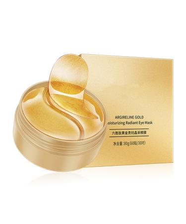 Rosarden Under Eye Patches Collagen 24K Gold Under Eye Masks for Puffy Eyes Dark Circles and Wrinkles 30Pairs Gold Eye Pads Anti-Aging Hyaluronic Acid Moisturiser for Under Eye Wrinkles