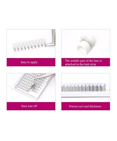 Buy Volume Eyelashes C Curl 0.07mm 6D Extensions | Natural Long Single Eyelash Clusters 8-14mm - Professional Quality - Buy Online on GoSupps.com
