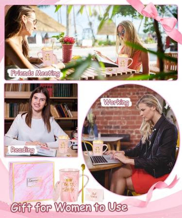 Unique Gifts for Women | 14 oz Coffee Cup Set Candle Socks & Bath Bomb - Perfect Birthday Presents for Moms Wives & Friends - Buy Online on GoSupps.com