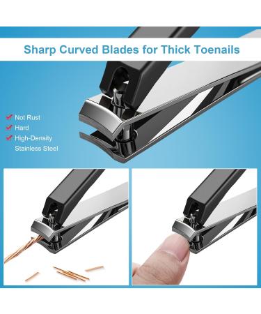 Orelex Professional Toenail Clipper Set - Sharp Stainless Steel Nail Clippers for Ingrown Toenails - Set of 4 with Soft Handle - Ideal for Pedicure Care - Buy Online on GoSupps.com