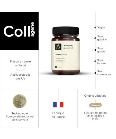 A-LAB Liposomal Collagen 300 mg - Reinforced Assimilation - Anti-Aging Food Supplement Hydration Joints - 15 to 30 days Made in France - Buy Online on GoSupps.com