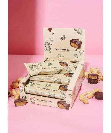 Buy Koro Bio Nut Butter Cups - Salted Peanut (12 x 3 x 13g) | Vegan & Organic Dark Chocolate Treats - International Shipping Available - Buy Online on GoSupps.com