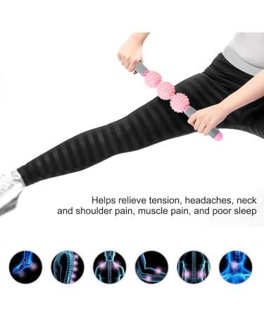 EVTSCAN Muscle Roller Stick Yoga Stick for Back Arms Shoulder & Legs Cellulite Spike Ball (Pink & Green) | International Shipping Available - Buy Online on GoSupps.com
