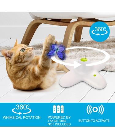 All For Paws Interactive Cat Toy - Butterfly with 2 Replacement Wings | Engaging Indoor Play for Cats - Buy Online on GoSupps.com