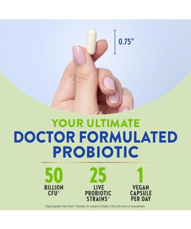 Raw Flora Probiotics with Prebiotics | 50 Billion CFU | 33 Daily Digestive Capsules | Vegan, Non-GMO & Gluten Free Supplement for Women and Men - Buy Online on GoSupps.com
