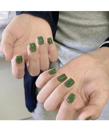 Green Nail Polish Nail Varnish Forest Grass Green Quick Dry Breathable Long Lasting Dark Green No Need Baking Christmas Nail Polishes for Women Girls DIY Home Manicure Polish Nails - Buy Online on GoSupps.com