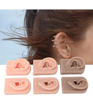 3 Pairs Silicone Ear Models - Soft & Flexible Artificial Ears for Jewelry Display & Acupuncture Practice - International Shipping - Buy Online on GoSupps.com