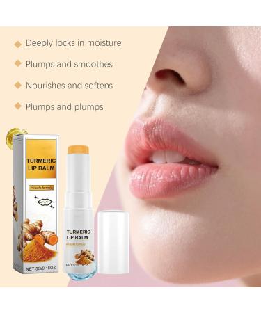  Yoelau Brightening balm for dark lips - Turmeric lip balm for smokers with natural brightening extracts intensely moisturizing for dry chapped and dull lips (2) - Buy Online on GoSupps.com