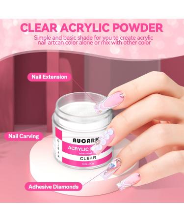 Acrylic Nail Kit for Beginners - Clear Acrylic Powder EMA Liquid Monomer Kolinsky Brush & Nail Glue for Nail Extensions & Rhinestone Art - Buy Online on GoSupps.com