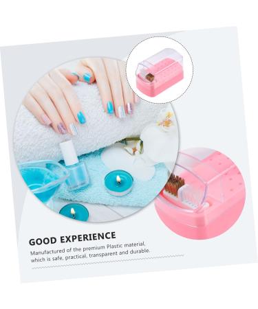 Healeved Nail Polish Head Box Charm Holder Nail Drill Bits Display Rack Nail Bit Holder Nail Drill Bit Organizer Clear Nail Supply Holder Pink Major Display Stand Women's Plastic - Buy Online on GoSupps.com