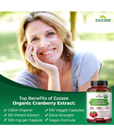 Zazzee Urinary Tract Cleanse Bundle | Fast Acting Probiotic Cranberry D Mannose Powder Plus 25:1 USDA Organic Cranberry Extract Capsules for Women | Non-GMO Vegan & ISO Lab Tested - Buy Online on GoSupps.com