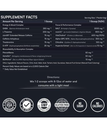 NEUROPTIMA Flowstate Nootropic Complex for Energy Focus & Mental Clarity z mXR Extended Release Caffeine Theobromine Alpha-GPC nooLVL VitaCholine Sugar Free (20 Servings Wild Berry) Wild Berry 4.23 Ounce (Pa  - Buy Online on GoSupps.com