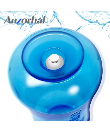 Anzorhal Neti Pot Sinus Rinse Nose Cleaner with 60 Packets Salt and Thermometer Sticker - Adult & Kid Nasal Wash Solution - Buy Online on GoSupps.com