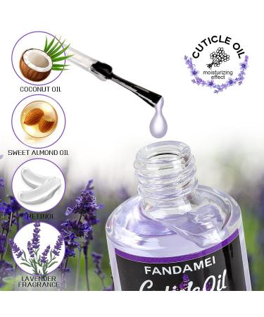 Fandamei Cuticle Oil 2PCS - Moisturizing Nail Care with Lavender - Nourishes, Soothes, and Strengthens Dry Cracked Cuticles - 0.42 oz - Buy Online on GoSupps.com