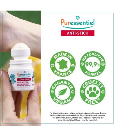 Pure Essentiel Anti-Stitch Baby Repellent Roll-On | 100% Plant-Based Mosquito Protection for Ages 6 Months+ | 30 ml - Buy Online on GoSupps.com