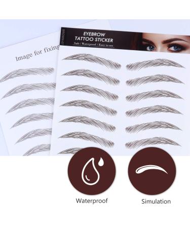Beaupretty 4pcs Hair-like Eyebrow Stickers | Waterproof Transfers for Natural-looking Brows (Brown 1) - Women Men - Buy Online on GoSupps.com