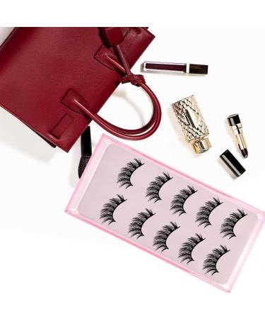 Sewroro Bo te de Rangement Acrylique pour Faux Cils Translucide Rose Organisateur de Cils tui Cosm tique Protection Maquillage Voyage - Buy Online on GoSupps.com
