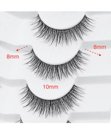 3D Clear Band Cat Eye False Eyelashes - Natural Look Wispy & Reusable - 7 Pairs Happy Heartbeat (No.201) - Buy Online on GoSupps.com