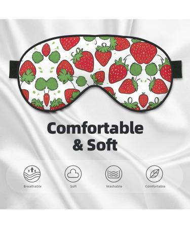 Buy SSIMOO Strawberry Pattern Ultra-Soft Light-Blocking Eye Mask for Restful Sleep - International Shipping Available - Buy Online on GoSupps.com