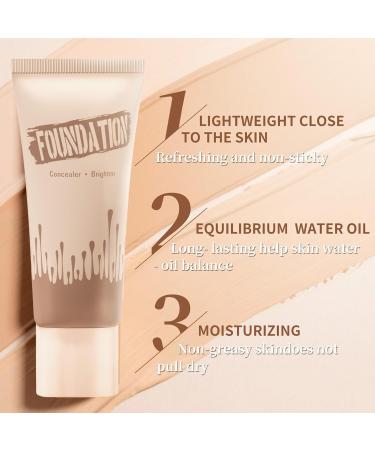 WJnflQN Makeup Foundation Makeup Foundation for Women Sweatproof Moisturizing Waterproof Cosmetics for Oily and Sensitive Skin Daily Use 01 - Buy Online on GoSupps.com