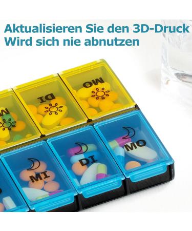 7-Day & 14-Day XL Tablet Box Dispenser for Vitamins & Medication - Large Yellow Accessory - Buy Online on GoSupps.com