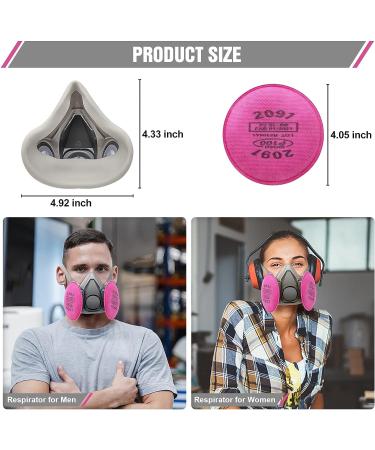 Reusable Respirator MYGCCA Dust Respirator with Filter 2091 for Painting Epoxy Resin Asbestos Particulate Sanding Machine Polishing and Other Work - Buy Online on GoSupps.com