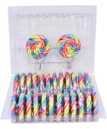 Rainbow Premium Sweet Whirls Lollipops 24 Count 60 Grams & 3.25" Diameter per piece - Buy Online on GoSupps.com