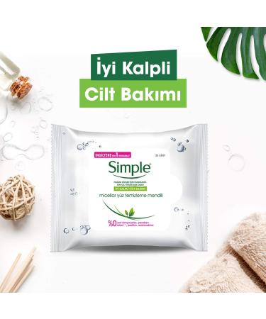 Simple Kind to Skin Micellar Remove Waterproof Make-up Cleansing Wipes for Sensitive Skin 25 Wipes - Buy Online on GoSupps.com