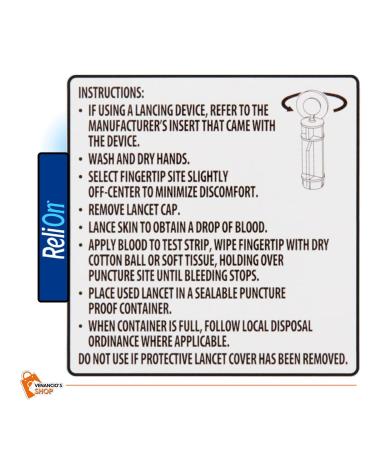 Reli On Ultra Thin Lancets 30-Gauge 200 Count - Diabetic Supplies (Pack of 2) - Gentle on Sensitive Fingers + Bonus Venancio Fridge Sticker - Buy Online on GoSupps.com