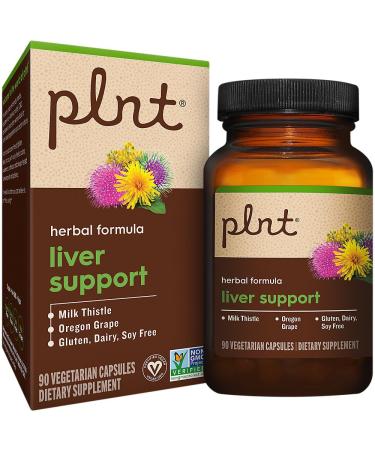 plnt Liver Support a Herbal Formula with Milk Thistle & Oregon Grape (90 Vegetarian Capsules)