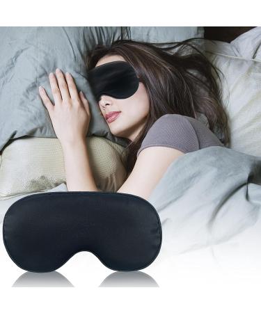 Buy Audamp Silk Sleep Mask - Adjustable Night Eye Mask for Comfortable Rest | Ultra-Soft Skin-Friendly Black - Buy Online on GoSupps.com