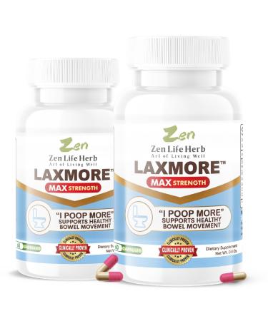 ZEN LIFE HERB LAXMORE I Poop More Max Strength 100% Natural Plant-Based Supplement (120 Capsules)