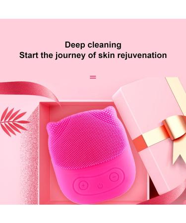 Facial Scrubber | Penguin Shape Vibrating Face Brush - Rechargeable Wash Brush for Deep Cleaning Skin Waterproof Skin Care Face Brushes Red - Buy Online on GoSupps.com