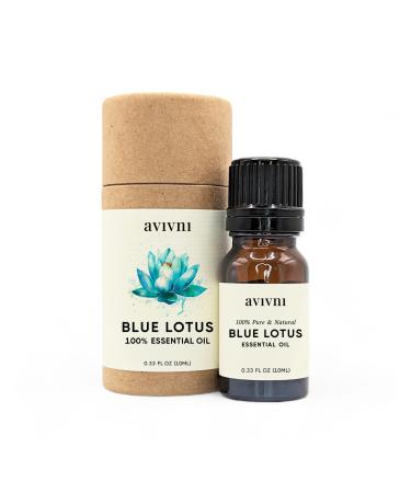 Blue Lotus Essential Oil - 100% Pure & Natural Organic Undiluted for Aromatherapy Hair Skin Diffuser (0.33oz - 10ml)