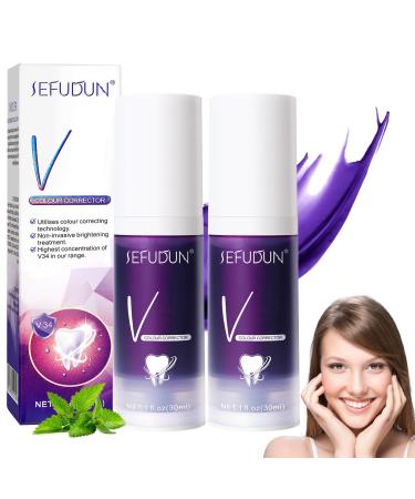 IJGD 2 pcs purple tooth paste toothpaste white teeth Color corrector serum purple toothpaste white teeth color correction - serum purple teeth whitening tooth paste purple toothpaste teeth whitening
